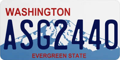 WA license plate ASG2440