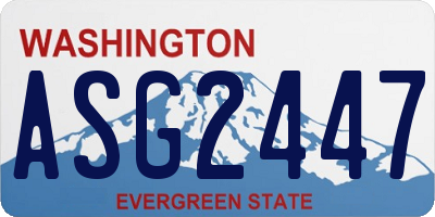 WA license plate ASG2447