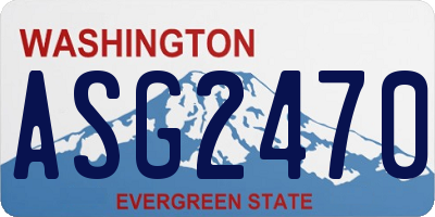WA license plate ASG2470
