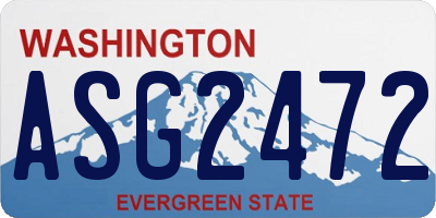 WA license plate ASG2472