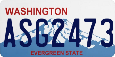 WA license plate ASG2473