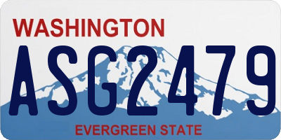 WA license plate ASG2479