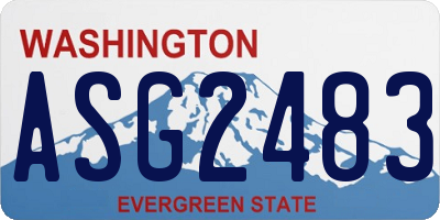 WA license plate ASG2483