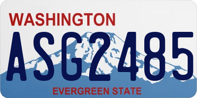 WA license plate ASG2485