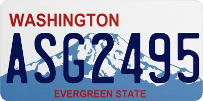 WA license plate ASG2495
