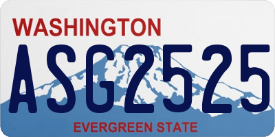 WA license plate ASG2525