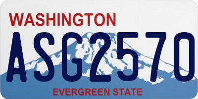 WA license plate ASG2570