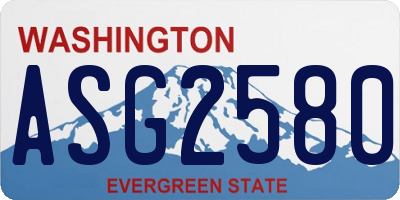 WA license plate ASG2580