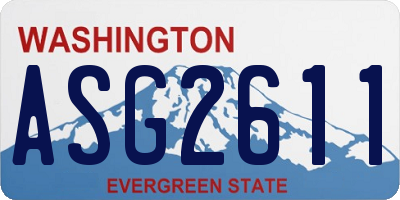 WA license plate ASG2611