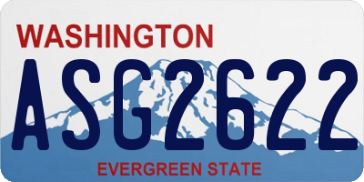 WA license plate ASG2622