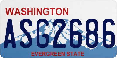 WA license plate ASG2686