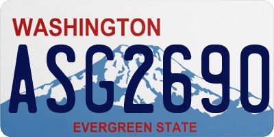 WA license plate ASG2690