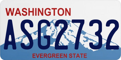 WA license plate ASG2732