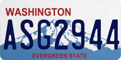 WA license plate ASG2944