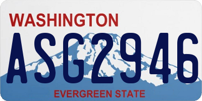 WA license plate ASG2946