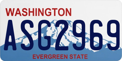 WA license plate ASG2969