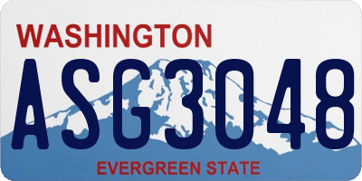 WA license plate ASG3048