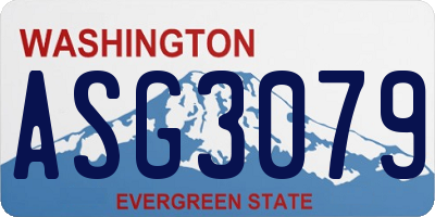 WA license plate ASG3079