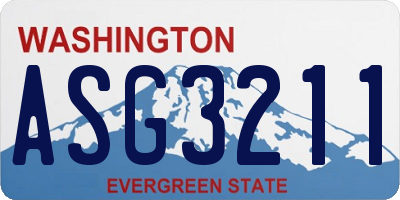 WA license plate ASG3211