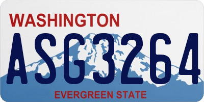 WA license plate ASG3264
