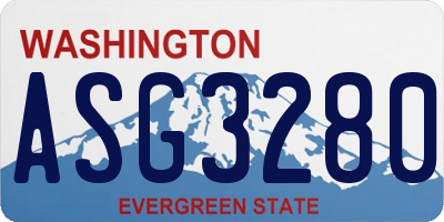WA license plate ASG3280