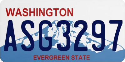 WA license plate ASG3297