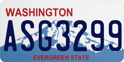 WA license plate ASG3299