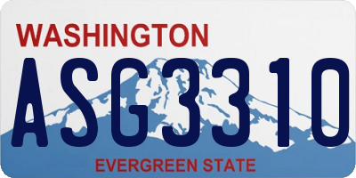 WA license plate ASG3310