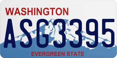 WA license plate ASG3395