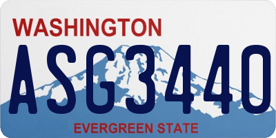 WA license plate ASG3440