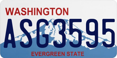 WA license plate ASG3595
