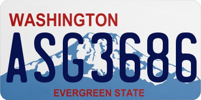 WA license plate ASG3686