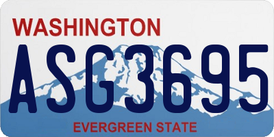 WA license plate ASG3695