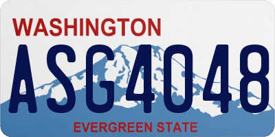 WA license plate ASG4048