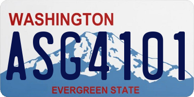WA license plate ASG4101