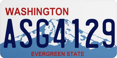 WA license plate ASG4129