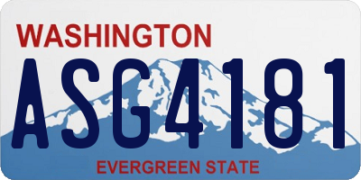 WA license plate ASG4181