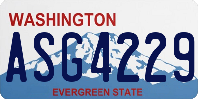 WA license plate ASG4229