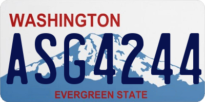 WA license plate ASG4244