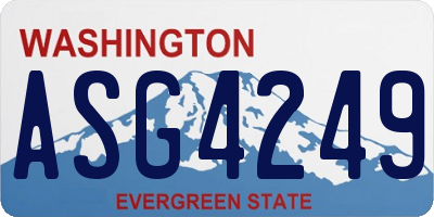 WA license plate ASG4249