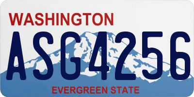 WA license plate ASG4256