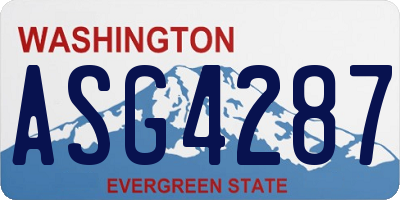 WA license plate ASG4287