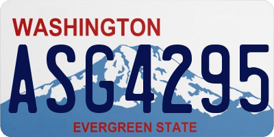 WA license plate ASG4295