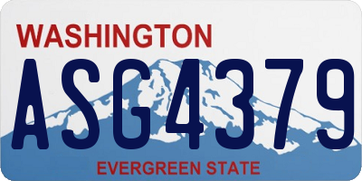 WA license plate ASG4379