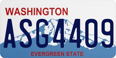 WA license plate ASG4409