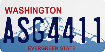 WA license plate ASG4411