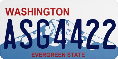 WA license plate ASG4422