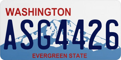WA license plate ASG4426