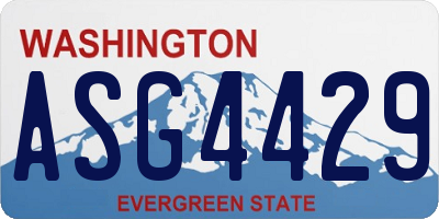WA license plate ASG4429