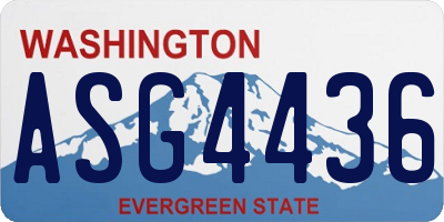 WA license plate ASG4436
